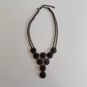 Dramatic black statement necklace